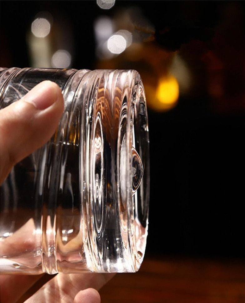 Head Spinning Whiskey Glass
