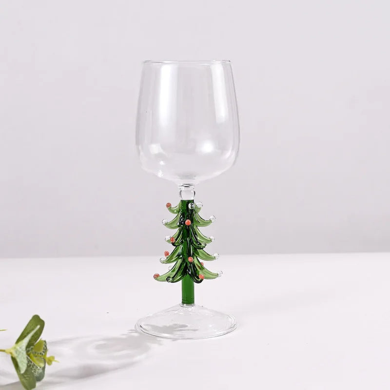 Tree-mendous Christmas Wine Glass