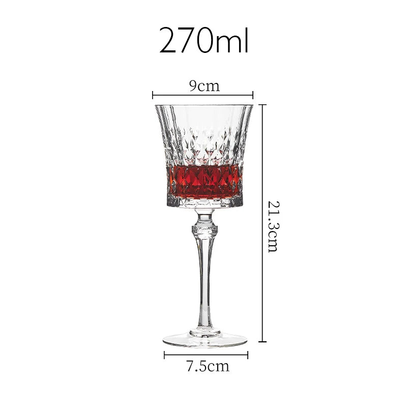 Serene Soirée Diamond Wine Glasses