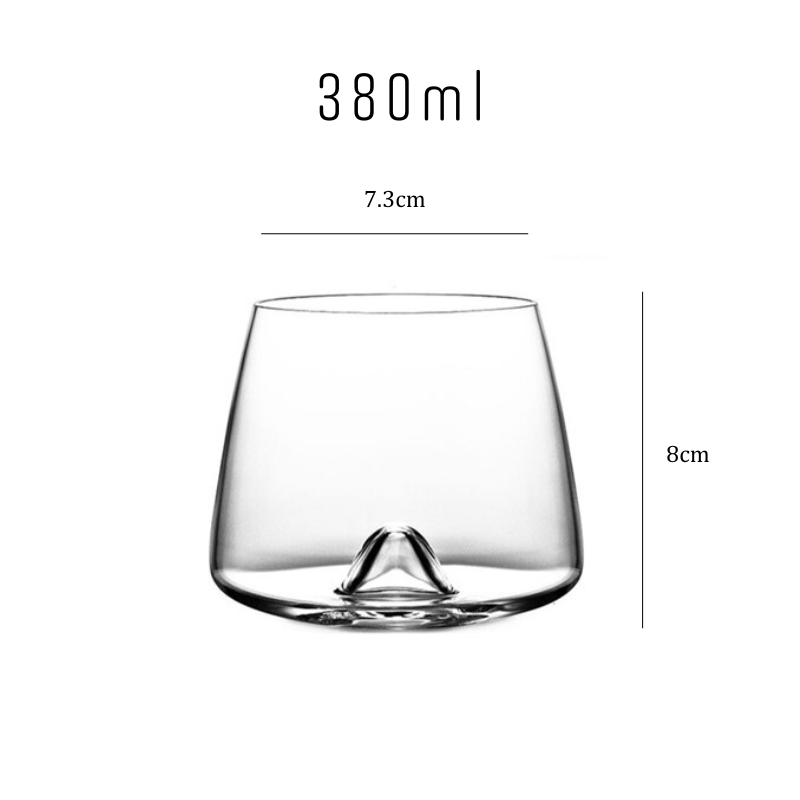 Minimalist Whiskey Peaks Glass