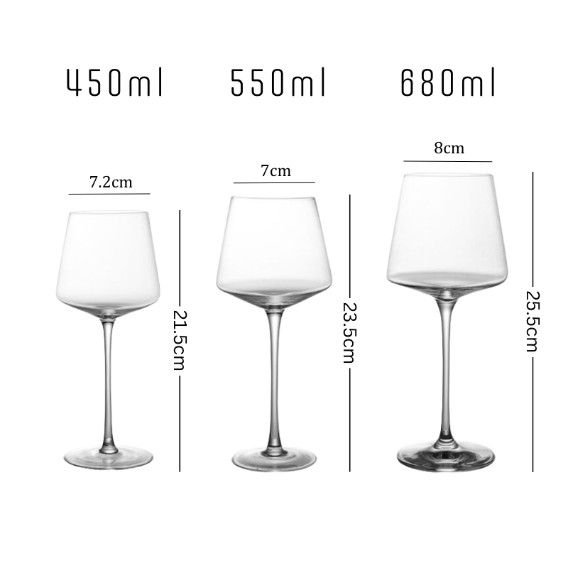 Ultra Thin Angular Wine Glasses