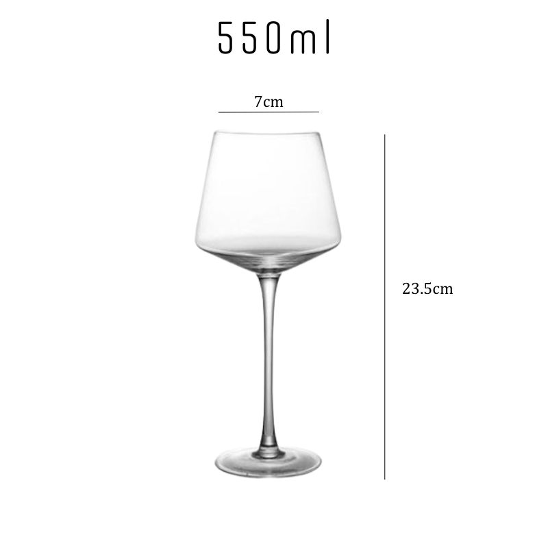 Ultra Thin Angular Wine Glasses