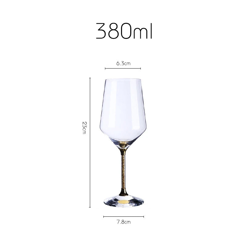 Charlotte Gold Foil Wine Glass