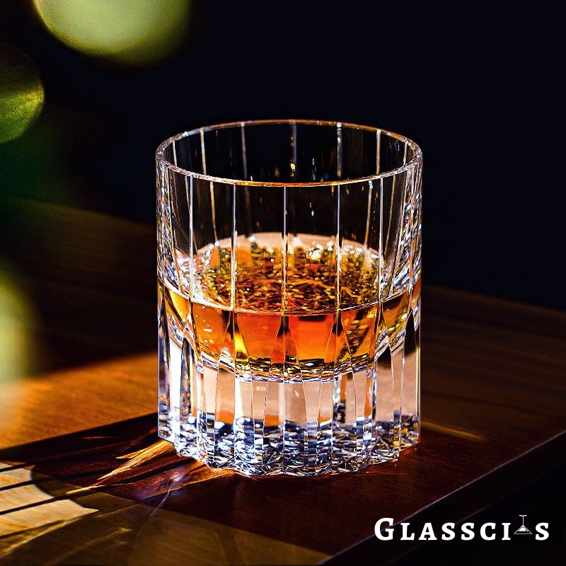 Crystal edo kiriko glass with Asterism Pattern