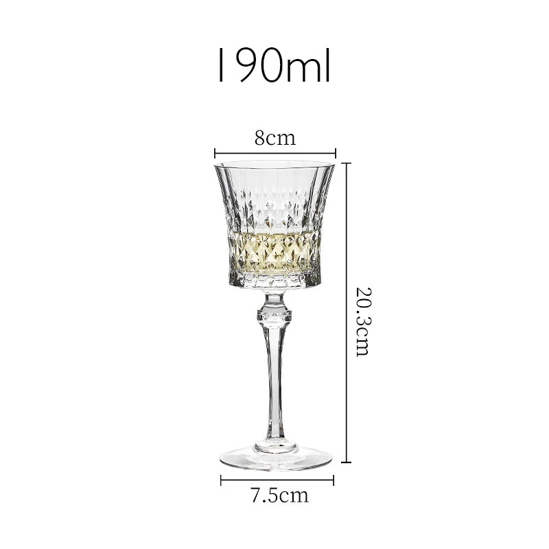Serene Soirée Diamond Wine Glasses