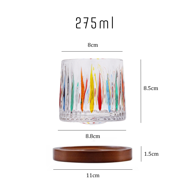 Italian Meteor Art Rocking Whiskey Glass