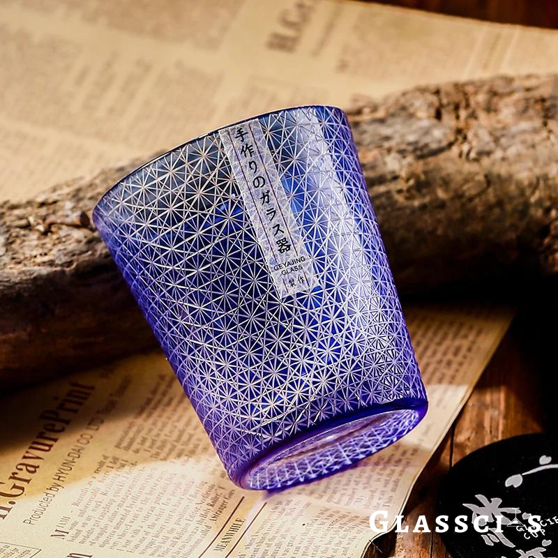 Japanese Kiku Edo Kiriko Whiskey Glass