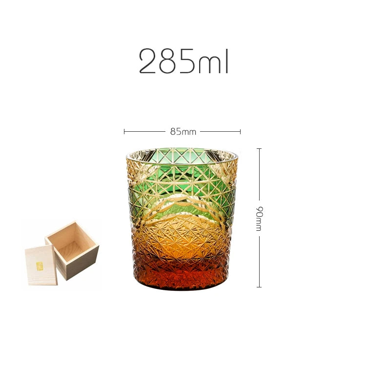 Japanese Wave Edo Kiriko Whiskey Glass