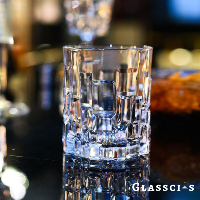 Futuristic Building Unique Whiskey Glasses