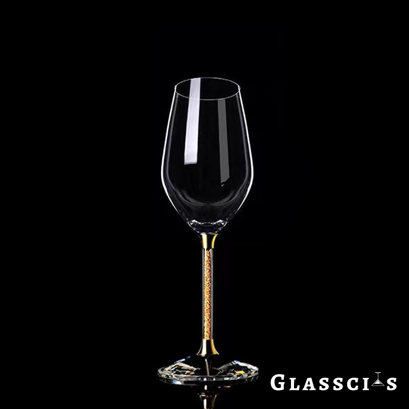 Charlotte Gold Foil Wine Glass