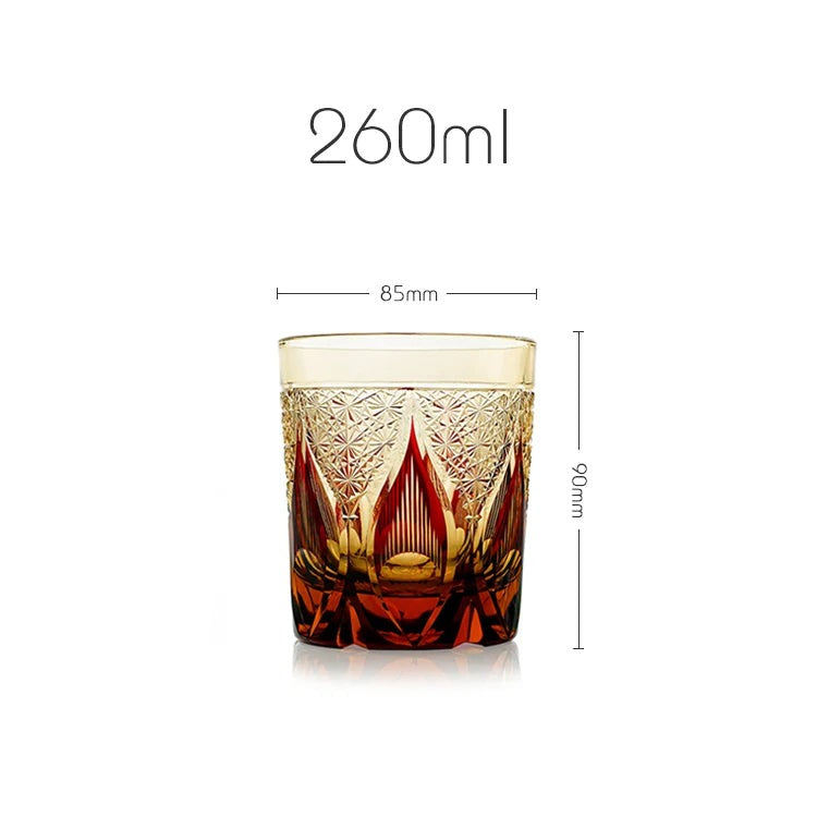 Flame Edo Kiriko Whiskey Glass