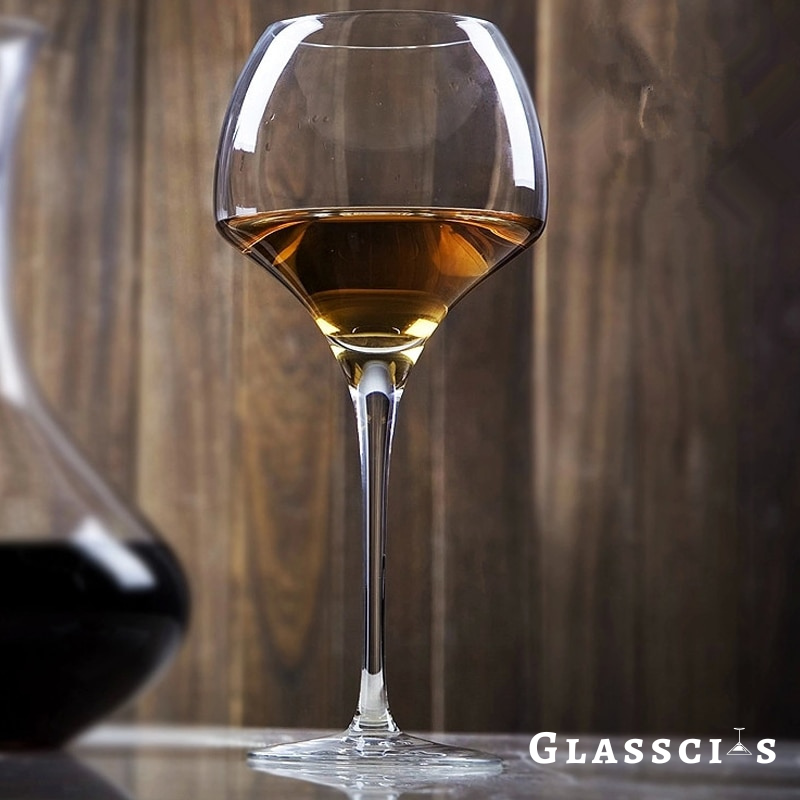 unique wine glass with concave design