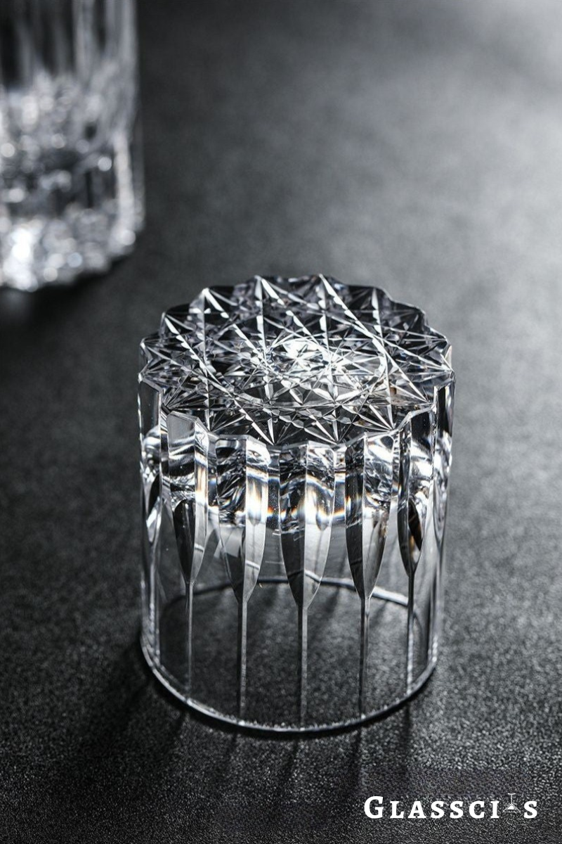 Authentic Edo Kiriko Designed Crystal Whiskey Glass