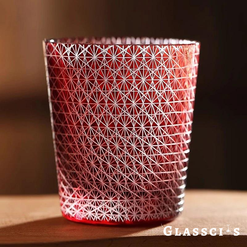 Japanese Kiku Edo Kiriko Whiskey Glass