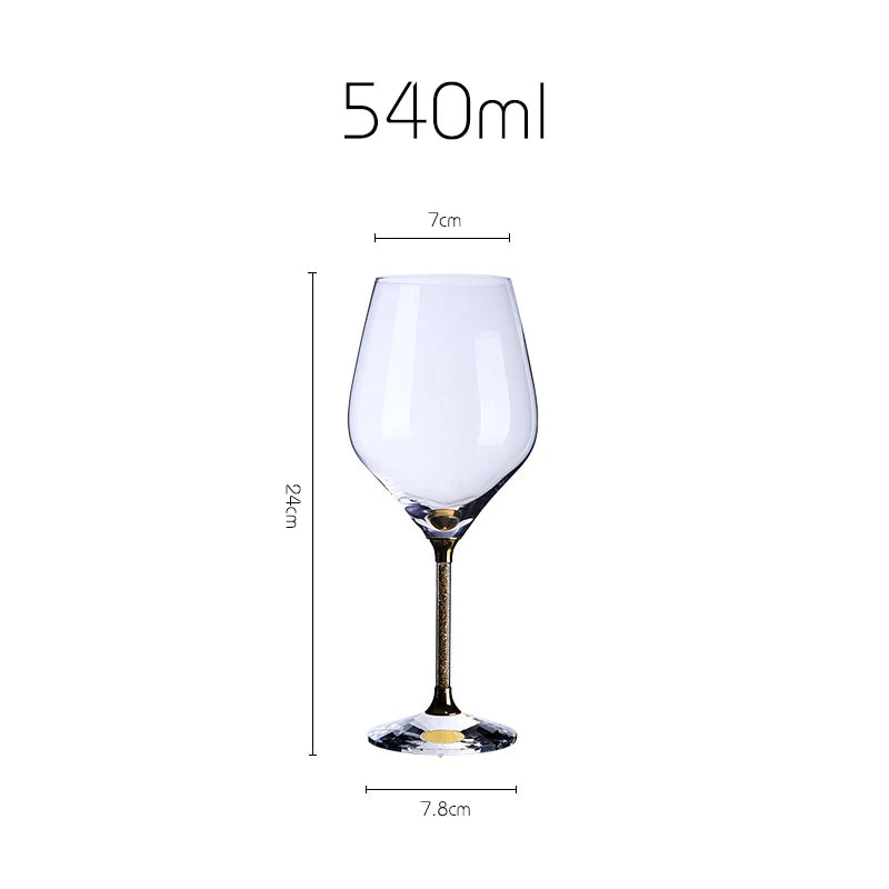 Charlotte Gold Foil Wine Glass