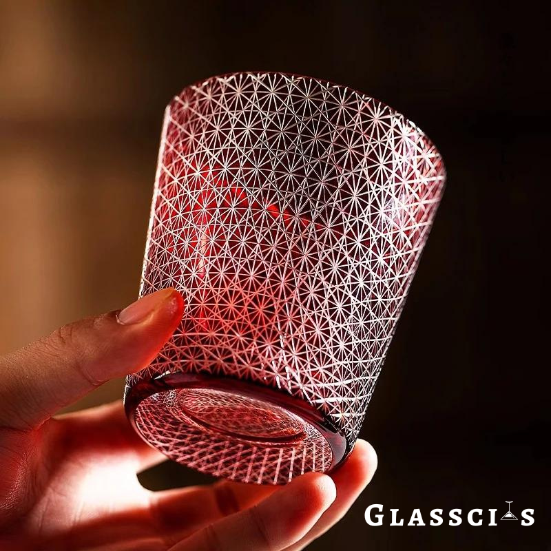 Japanese Kiku Edo Kiriko Whiskey Glass
