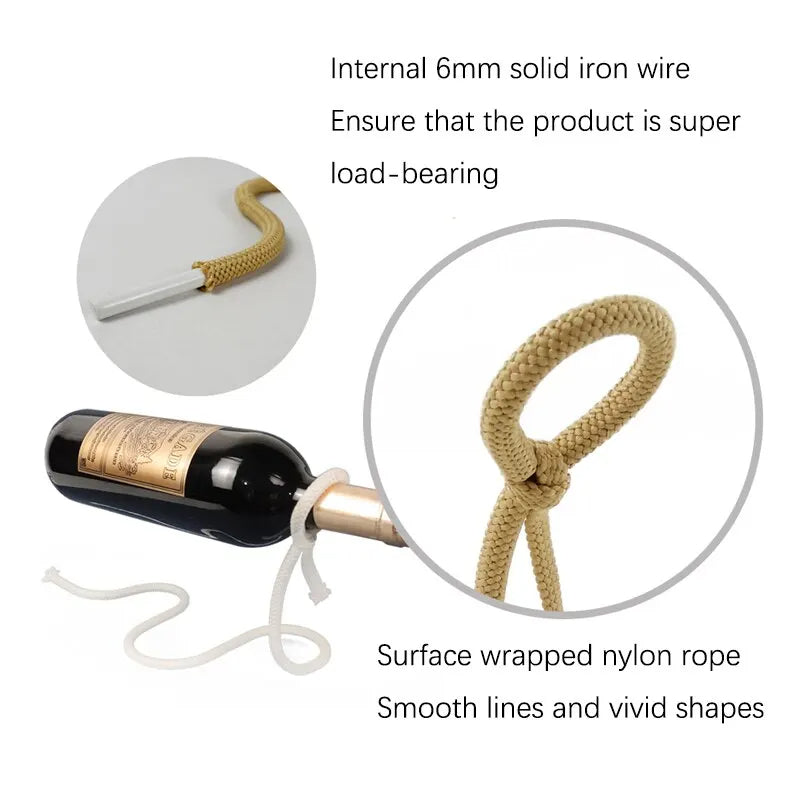 Floating Rope Wine Bottle Holder