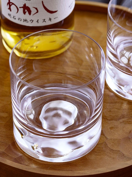 3D Skull Design on Clear Whisky Glass