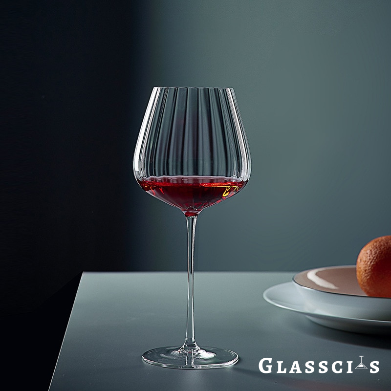 ribbed wine glasses for burgundy
