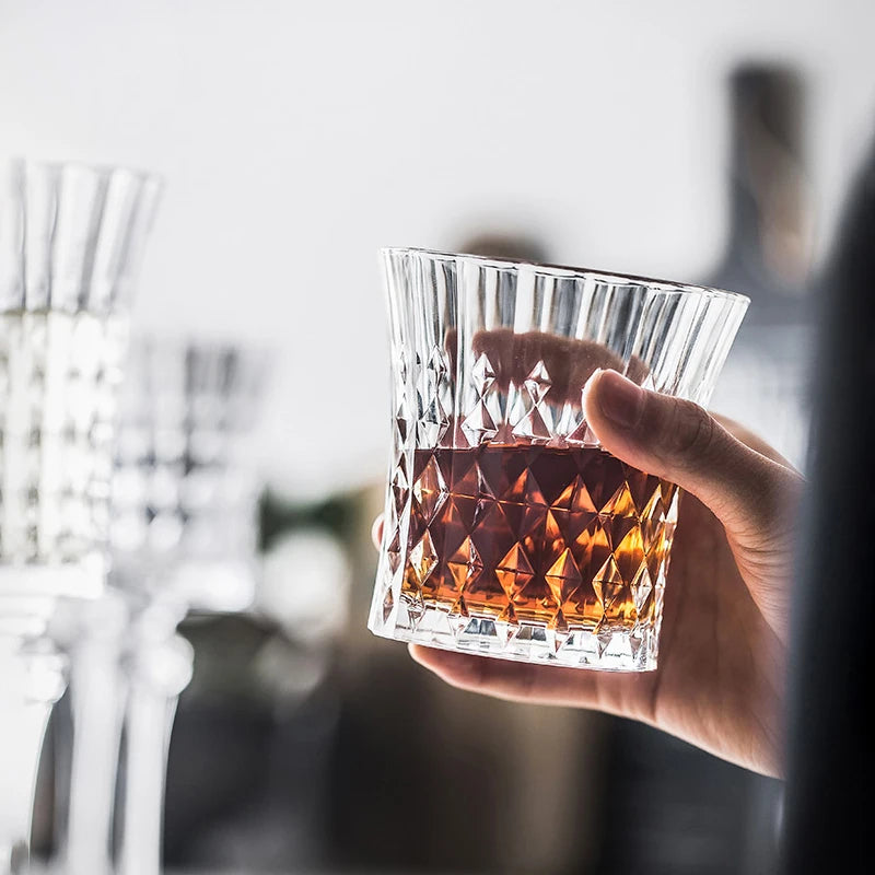 Serene Soirée Diamond Wine Glasses