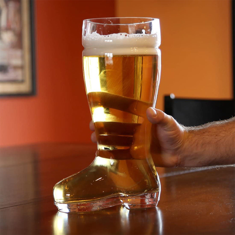 Novelty beer glassware for beer enthusiast dad