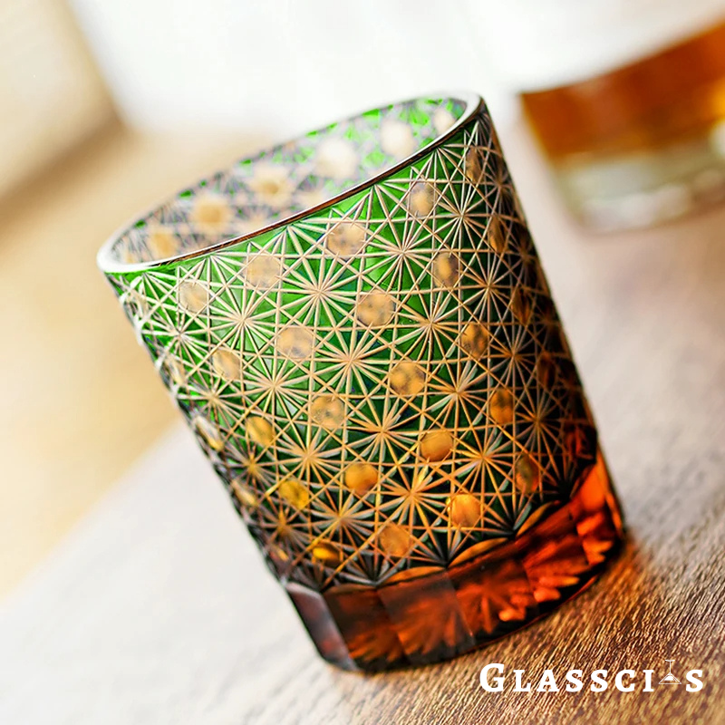 star design edo glass in green color