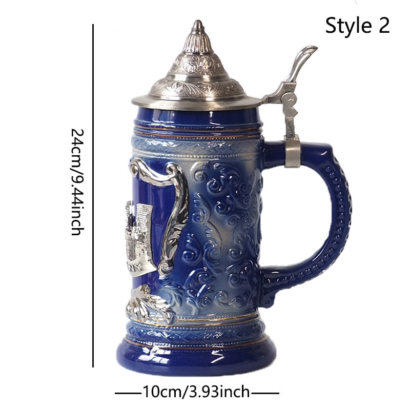 blue authentic german beer steins by glasscias