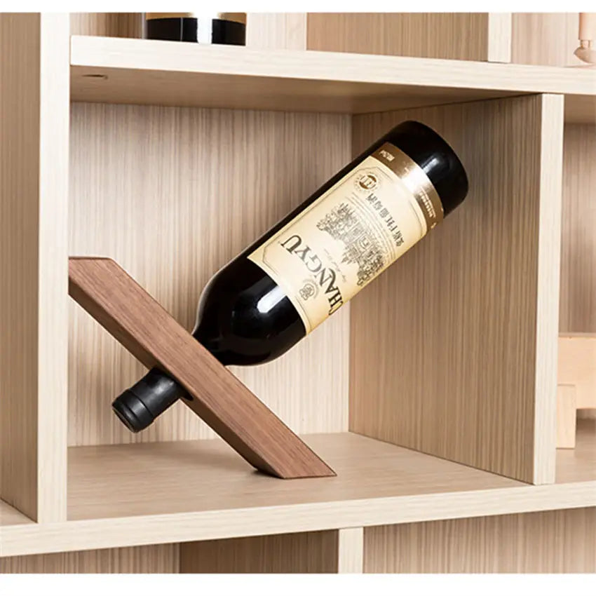 Balancing Wooden Wine Bottle Holder