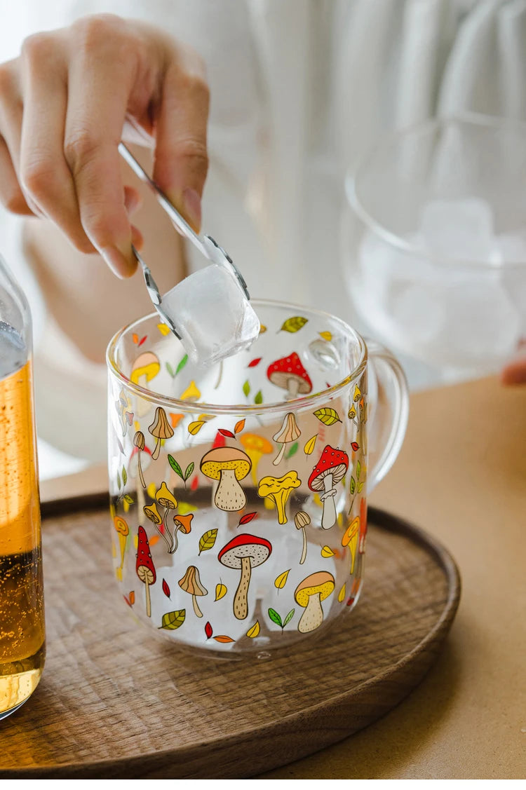 Mushroom Heat-Resistant Glass Mug