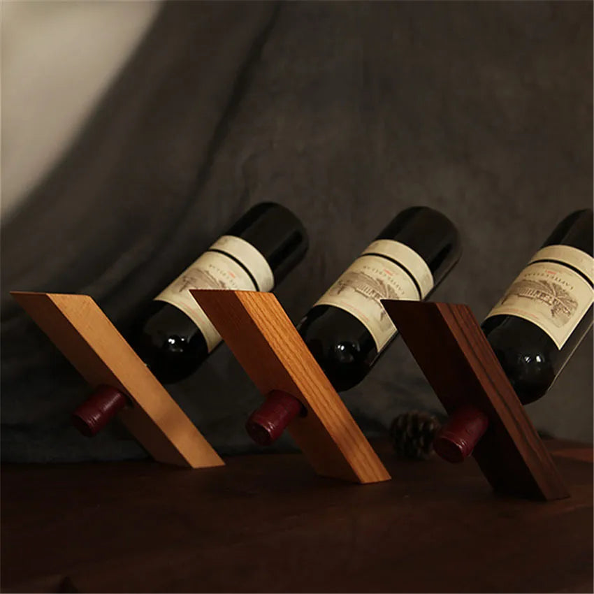 Balancing Wooden Wine Bottle Holder