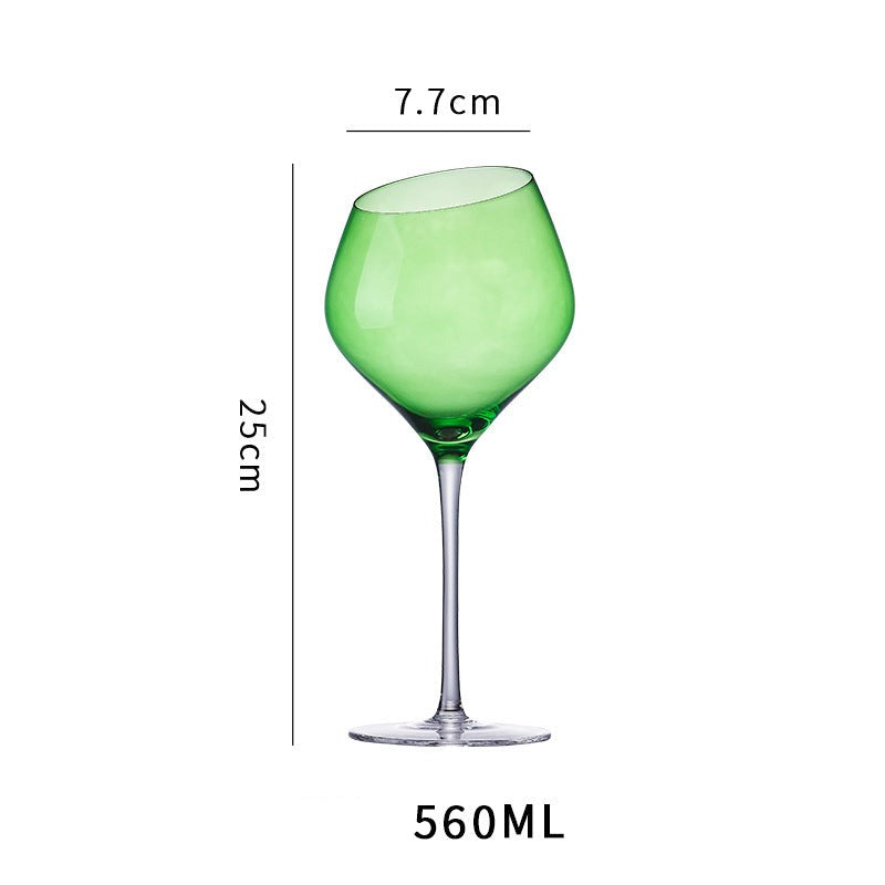Red Green Crystal Burgundy Wine Glass