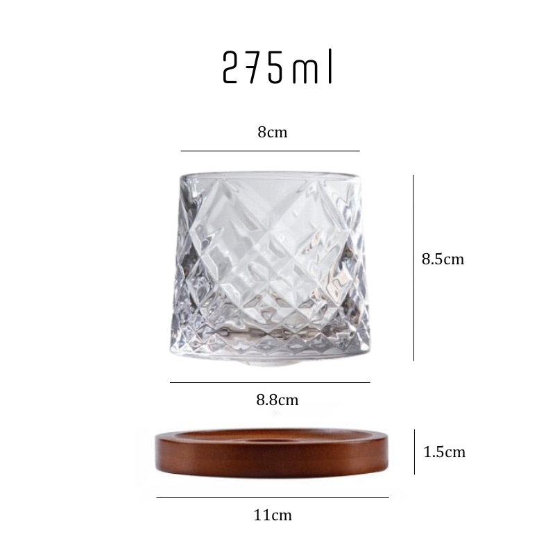 Classic Diamond Rocking Whiskey Glass