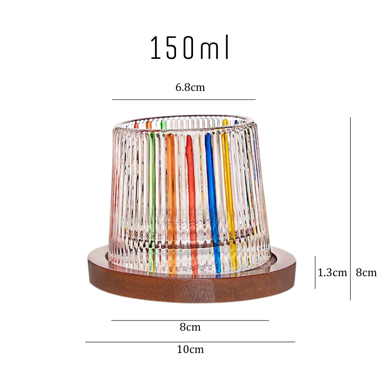 Italian Ribbed Art Rocking Whiskey Glass