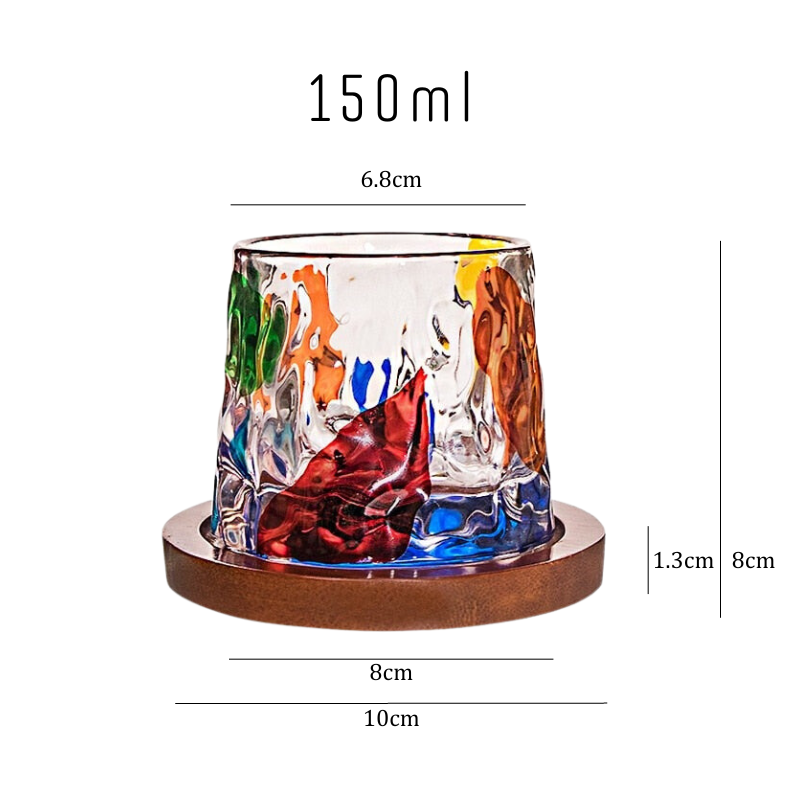 Italian Tree Trunk Art Rocking Whiskey Glass