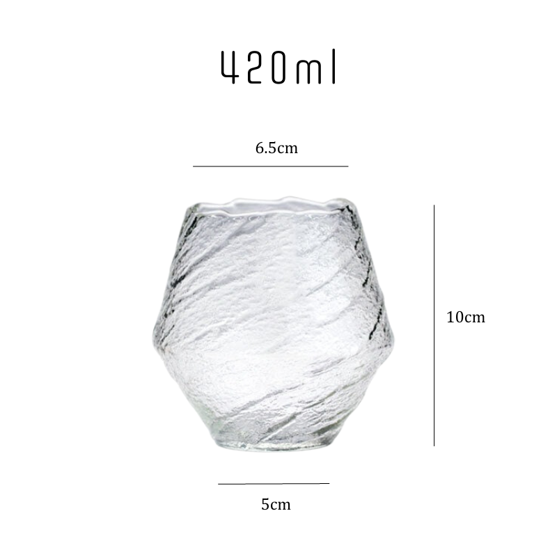 Japanese Hazy Snow Whiskey Glass