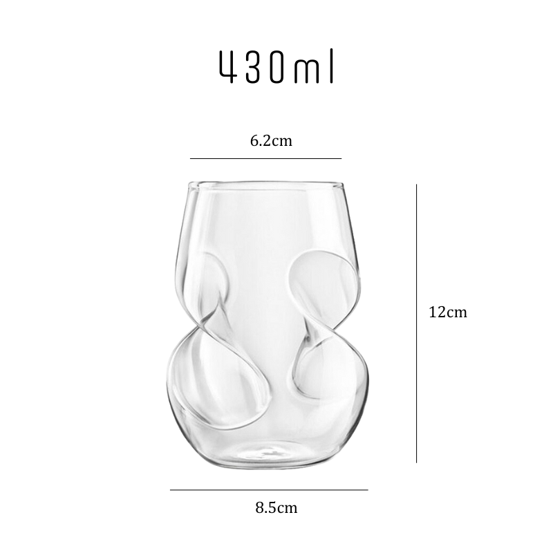 Double Helix Twisted Whiskey Glass