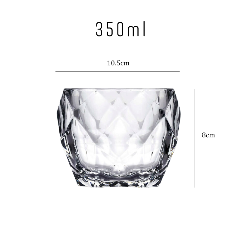 Diamond Cut Crystal Whisky Glass