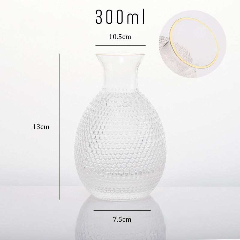 Textured Glass Sake Set