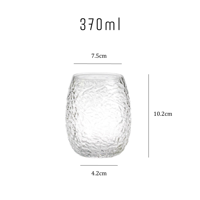 Japanese Hammered Cocoon Whiskey Glass