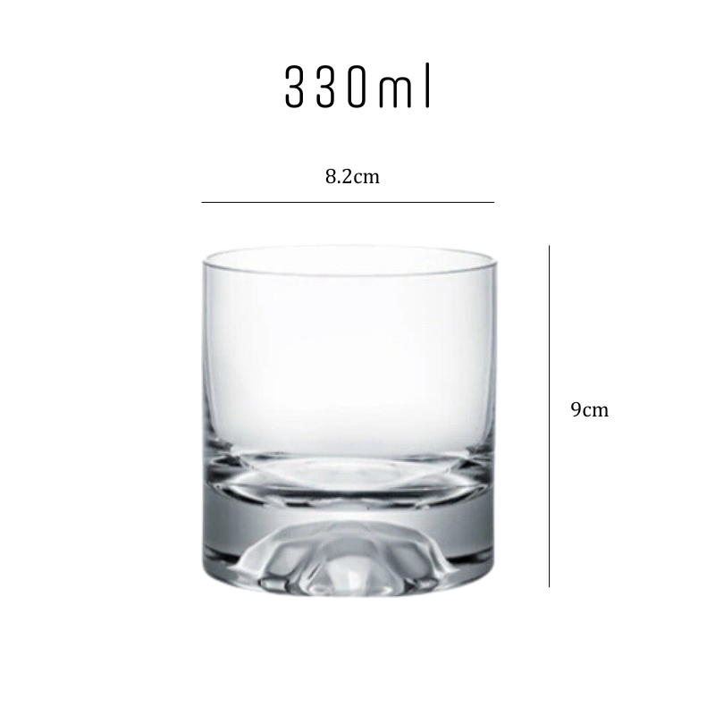 Skull Face Crystal Old Fashioned Whisky Glass