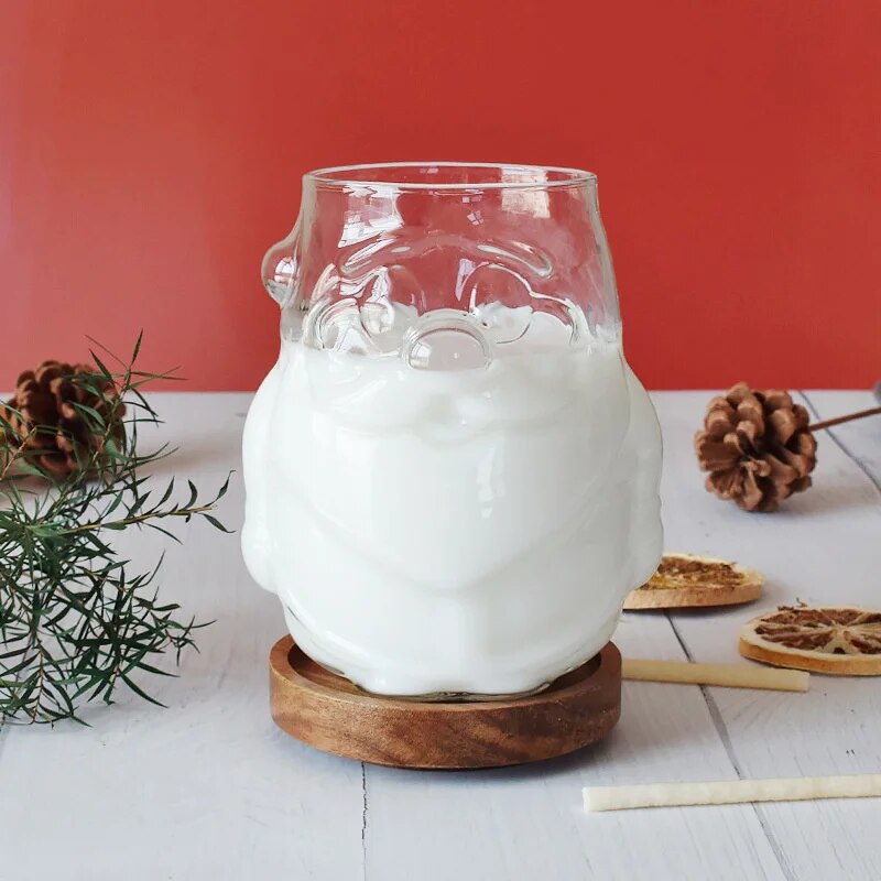 Santa Claus themed creative cocktail glass