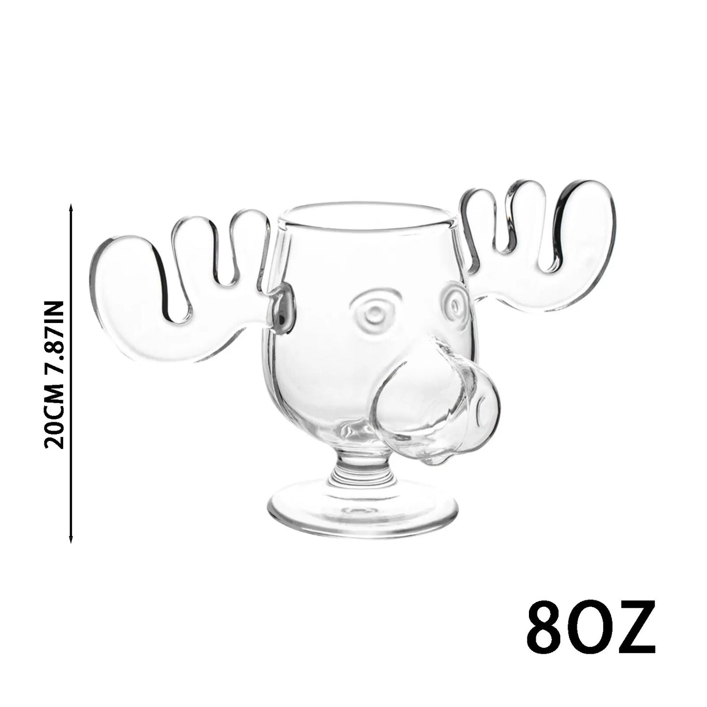 Reindeer Xmas Cocktail Glass