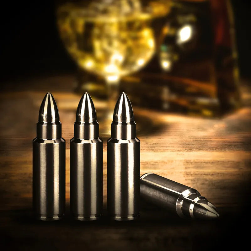 Steel Bullet Whiskey Stones