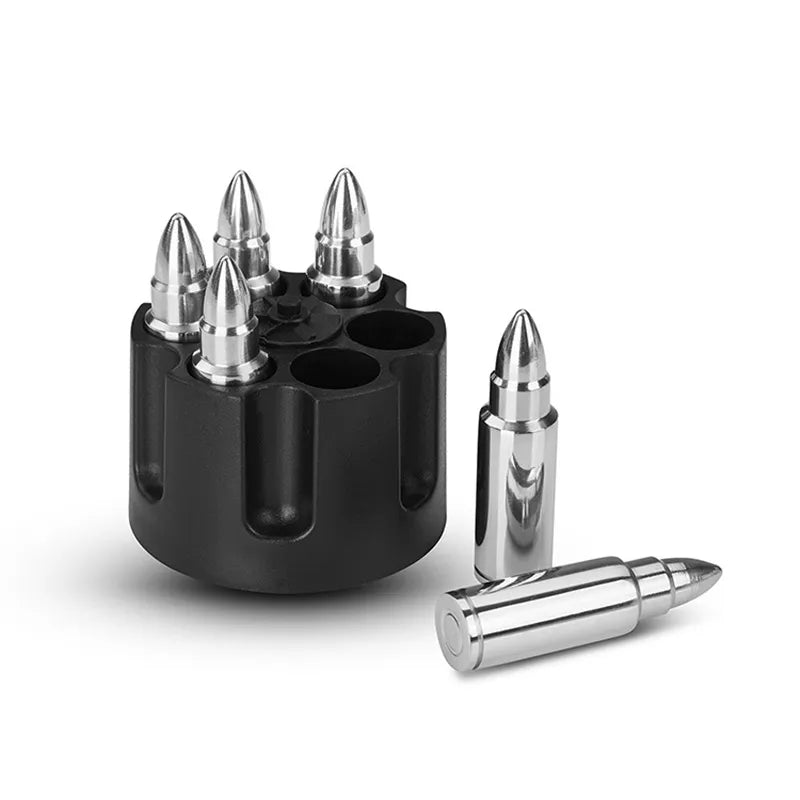 Steel Bullet Whiskey Stones