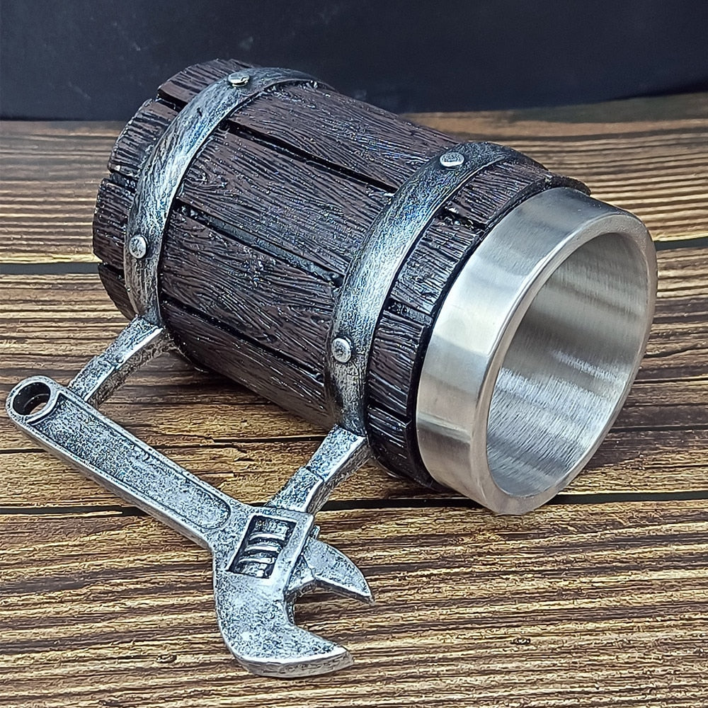 Norse Oak Beerspann Wood beer mugs