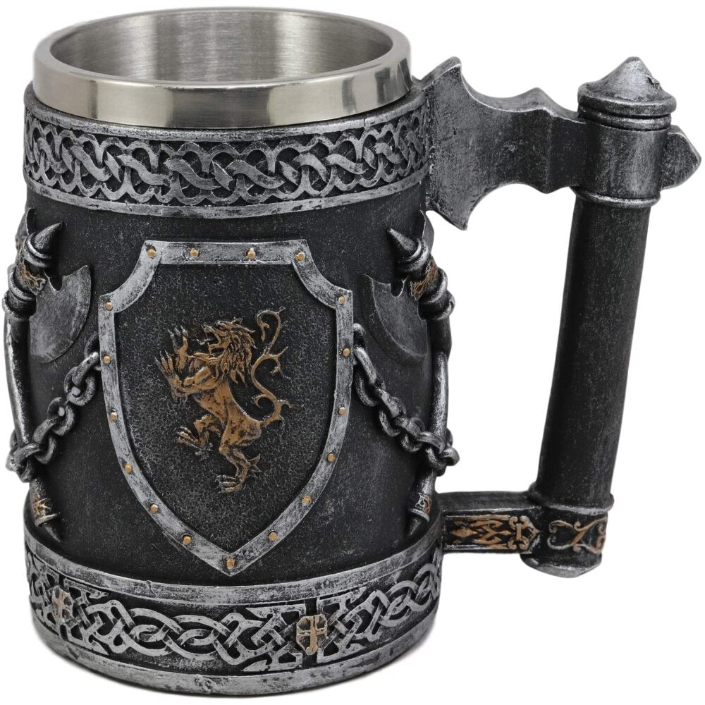 English lion tankard mug