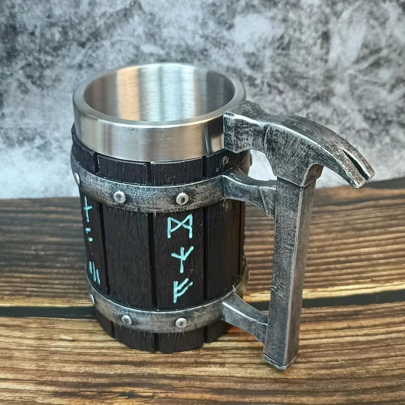 Barrel-Aged Beerhamm Wooden viking mug