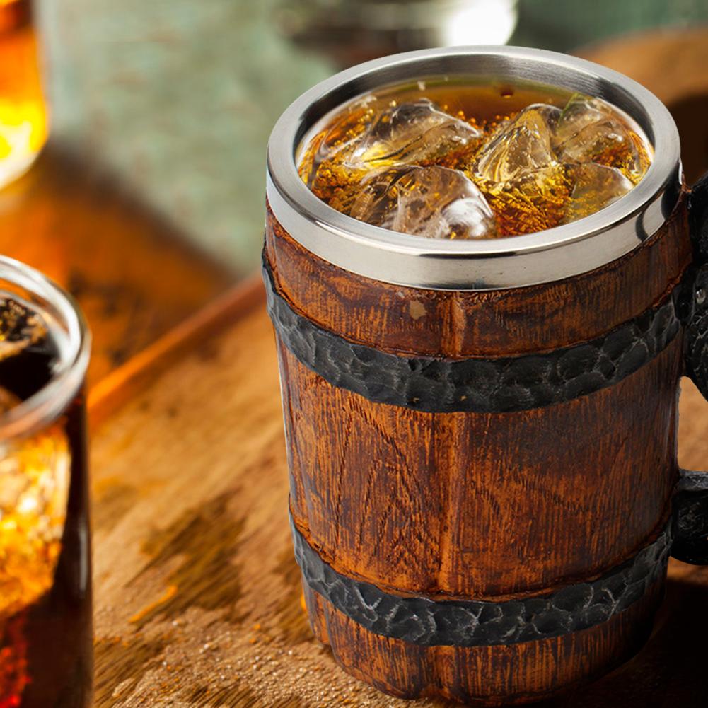 Asgardian alehouse wooden viking mug