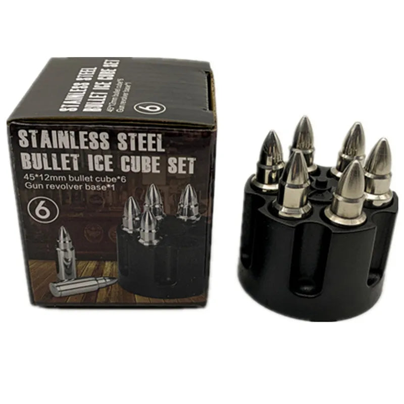 Steel Bullet Whiskey Stones
