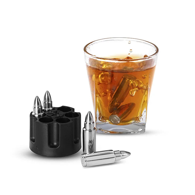 Steel Bullet Whiskey Stones